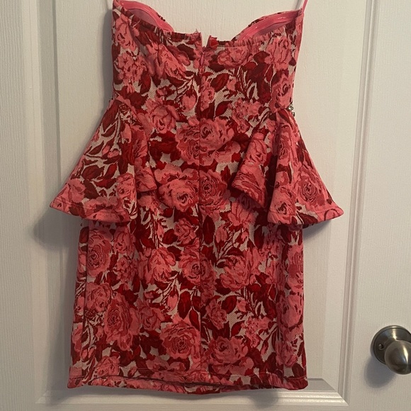 Zara floral print strapless dress - Picture 4 of 5